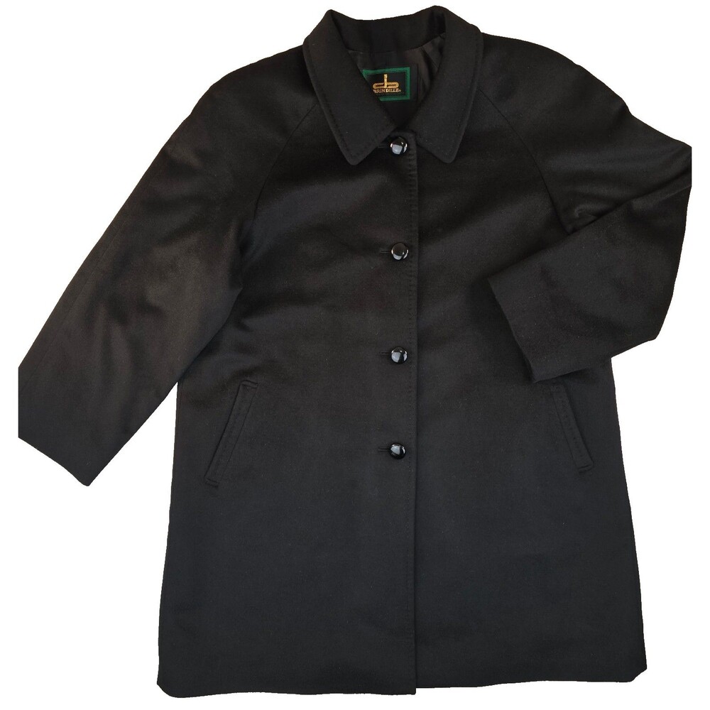 Brindille Tokyo 100% Cashmere Coat Black Luxe Overcoat Med/Lrg Japanese Import